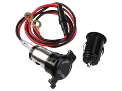 Enchufe De Encendedor De Cigarrillos Femenino Con Adaptador De Cargador Usb Para Coche/moto 12v 120w Negro
