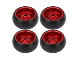 4 Neumáticos De Aleación De Aluminio Rc Para Coches Rc A Escala 1/28 Wltoys K989 K969 P939 284131 Mini Q - Rojo