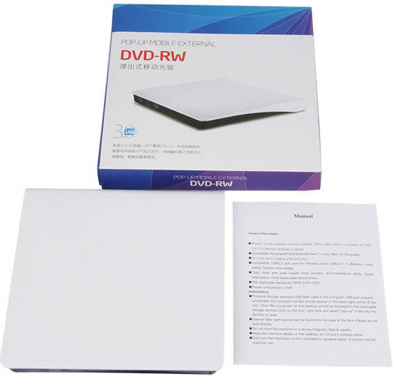 Lector Externo DVD OHPA YZ372 Blanco