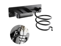 Soporte para secador de pelo, juego de estantes de pared para el cabello GOKOCO