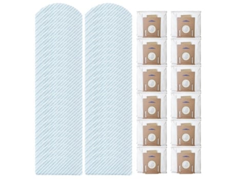 62 peças para ecovacs deebot ozmo t8 t8 aivi panos de aspirador de pó saco de pó