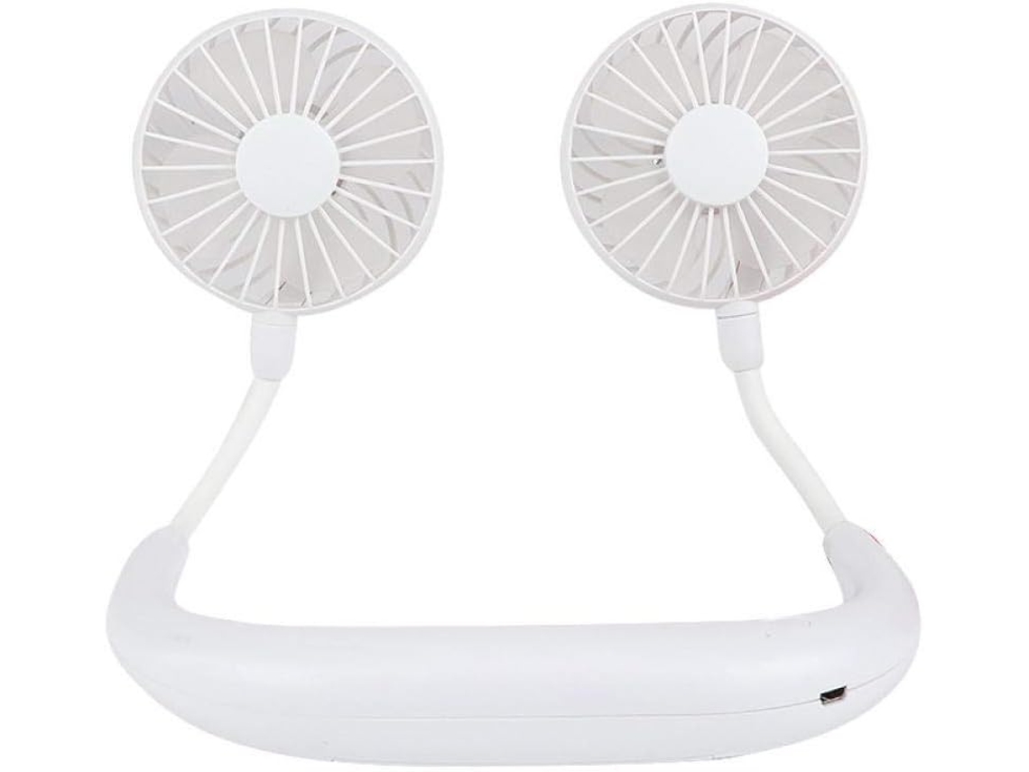 Mini ventilador de cuello USB portátil para uso doméstico y al aire libre.