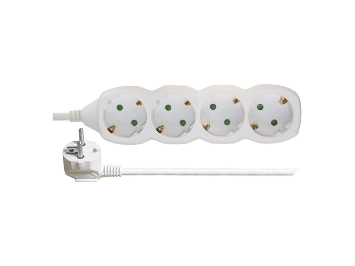 EMOS Cable Alargadera Ladron Regleta / 1,5M / 4 Tomas SCHUKO