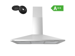 Ciarra Campana De Pared A++ 90cm 370m³/h Recirculación Con Filtros De Carbón (2 Piezas) 3 Modos Inox 201ss90