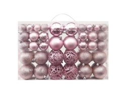 Juego de 100 bolas navideñas de plástico rosa* ZYBLSSBB
