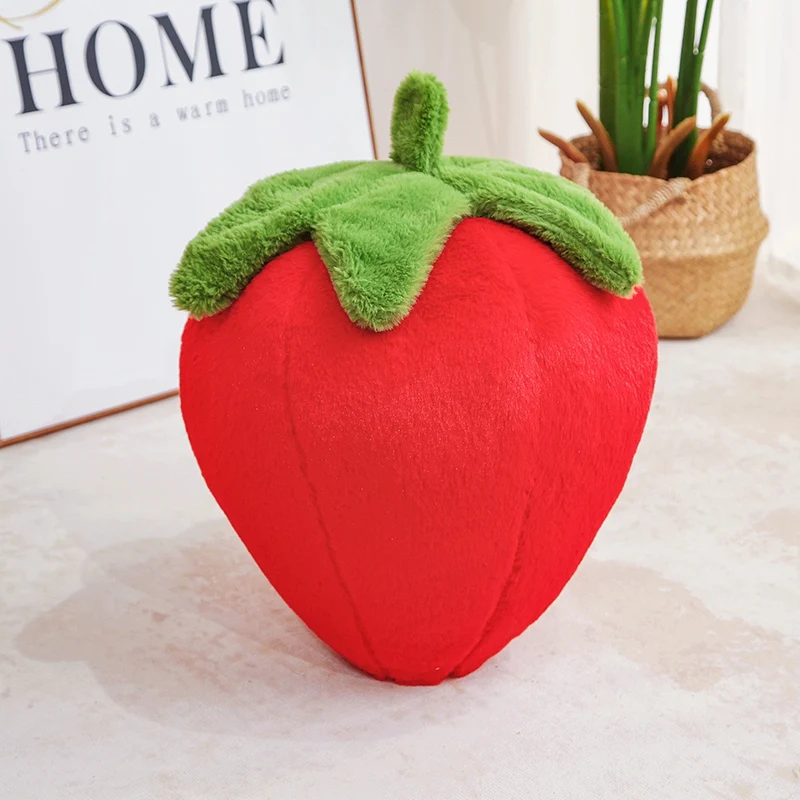 (rojo, 35 Cm) Cojín Decorativo Para Adultos Con Diseño De Fresa, Cojín Para Sofá, Almohada Decorativa