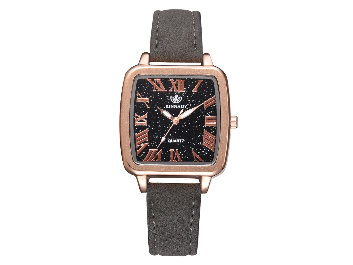 Elegante Reloj De Pulsera Analógico De Cuarzo Gris Informal Con Correa Ajustable De Pu.