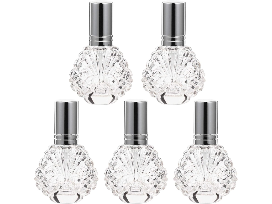 Juego de 5 frascos atomizadores recargables para aceites esenciales y perfumes, portátiles e ideales para Vayotoy