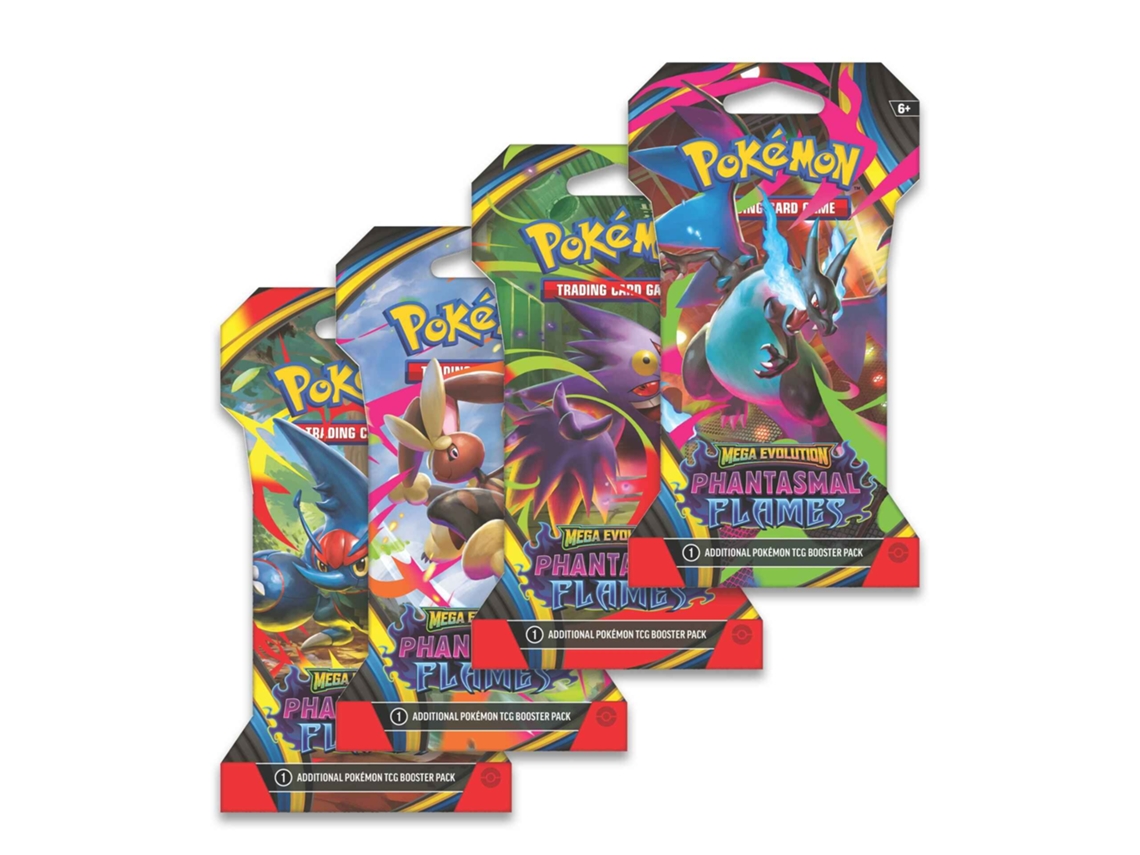 Cartas de refuerzo con funda Llamas Fantasmales de TCG Pokémon