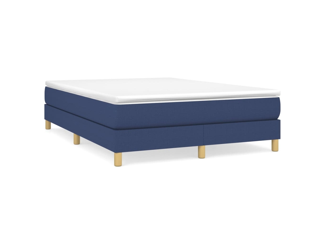 Maison Exclusive - Estructura De Cama Con Somier Tela Azul 140x190 Cm