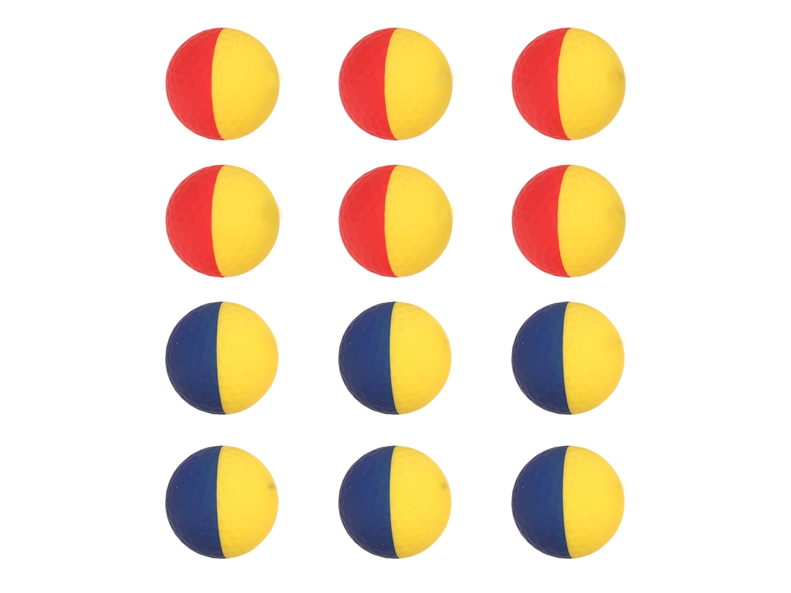 Pelotas De Golf De Alta Elasticidad Para Entrenamiento Y Competición, Con Diseño Bicolor Y Números, 12 Unidades, Acabado Mate.