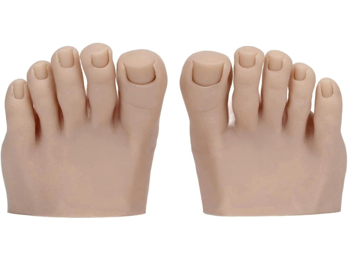 Modelo De Pie Artificial Con Diseño Semi-móvil Fabricado En Silicona Suave - Herramienta De Manicura Para Entrenamiento