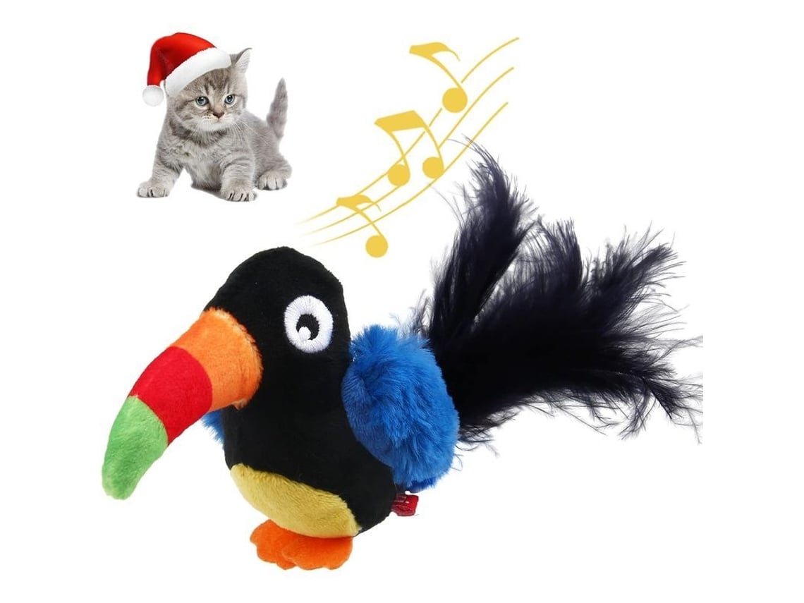 2026-32996-juguete Interactivo Para Gatos Con Sonidos Animales Pájaro Tucán Rojo