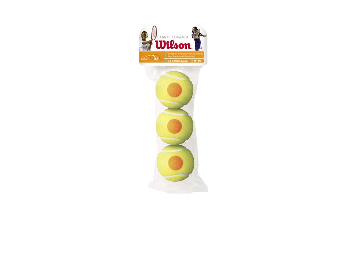 Juego de 3 pelotas de tenis WILSON Starter Tour Orange
