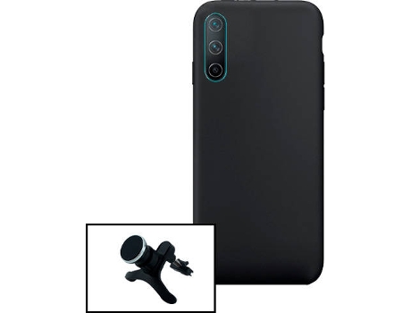 Carcasa + Soporte Magnético Reforzado OnePlus Nord CE 5G PHONECARE Silicona Líquida Negro