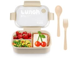 Fiambrera Bento Para Adultos Con Cubiertos Reutilizables, Sin Bpa, Apta Para Microondas.