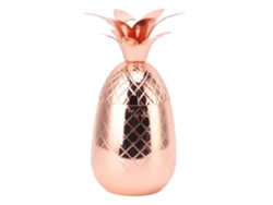 Coctelera Con Forma De Piña, De Acero Inoxidable, 500 Ml, Acabado En Oro Rosa Pulido, Para Uso Doméstico.