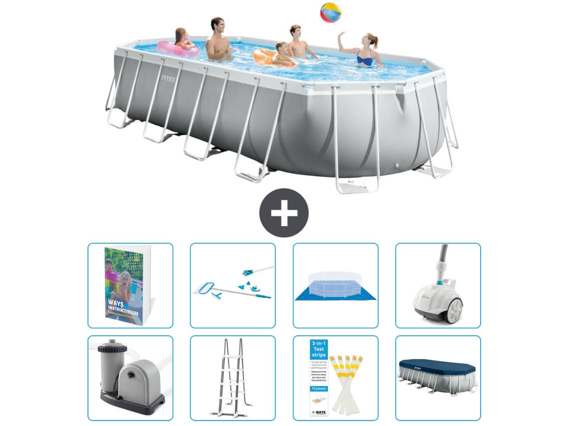 Intex Piscina Prism Frame Oval - 610x305x122 Cm - 9-peças S605