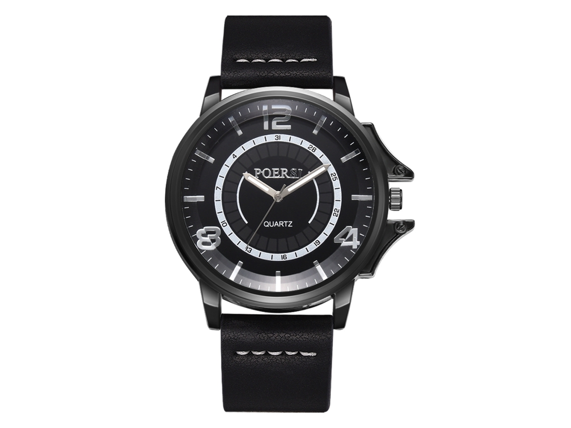 Reloj De Cuarzo Para Hombre Con Correa De Cuero Pu Estilo Casual De Negocio