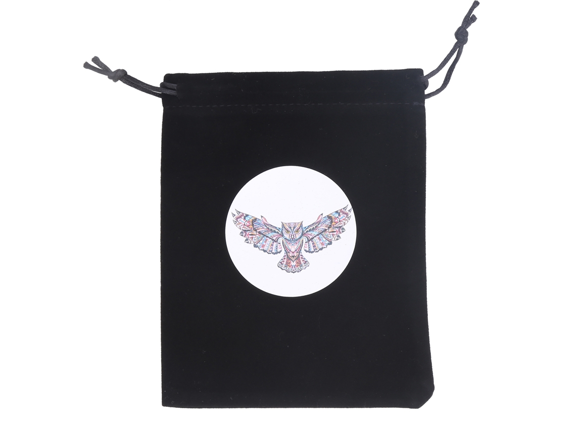 Estuche para cartas de tarot, 15x11,5 cm, con cordón ajustable, ideal para guardar cartas de juego, joyas, monedas y accesorios.