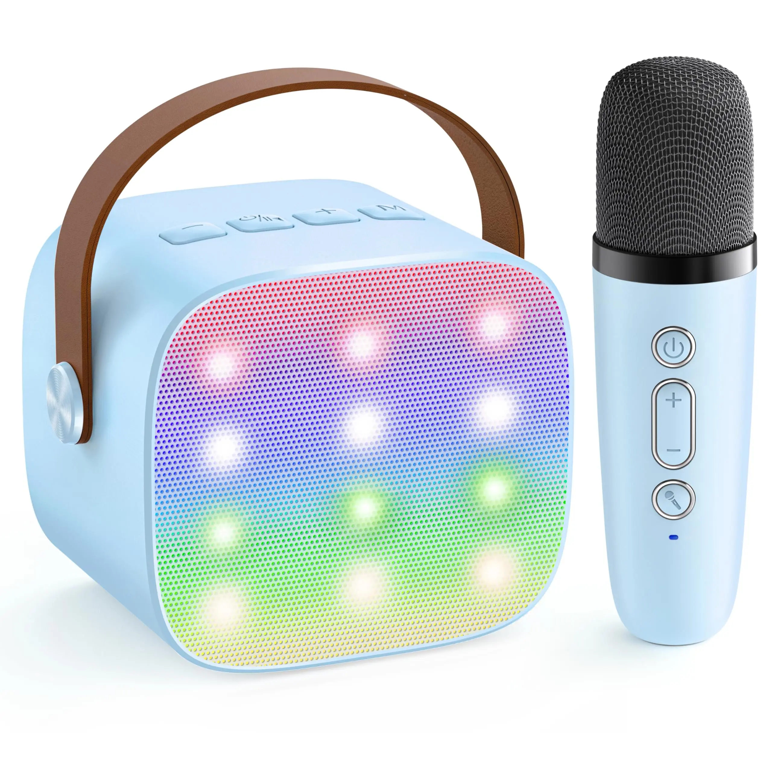 (azul, 1 Micrófono) Mini Máquina De Karaoke Portátil Con Bluetooth 5.3, Para Cantar En Casa Y En Familia