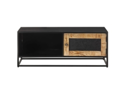 Mesa De Centro Madera De Mango Rugosa 90x50x35 Cm