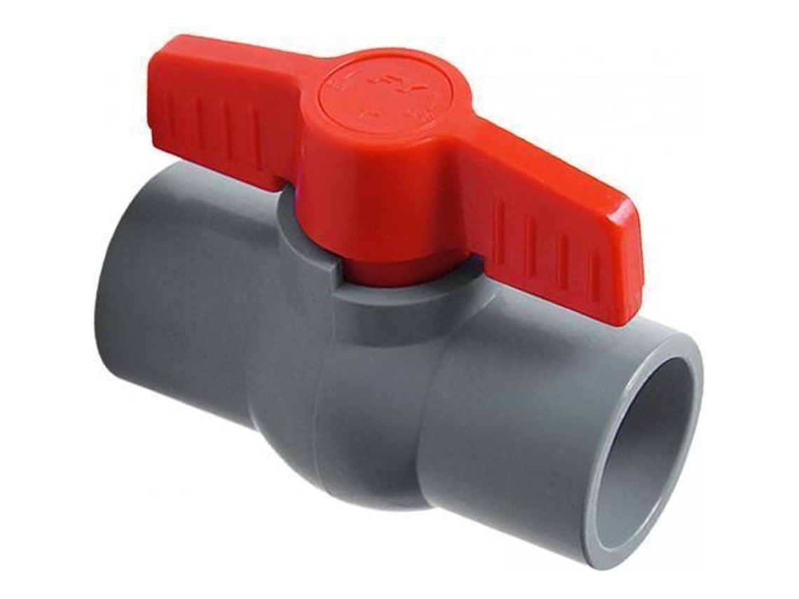Paquete de 3 válvulas de bola rectas de PVC, de 2 a 6 unidades Slowmoose
