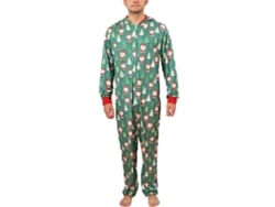 Rebe-mono Familiar Com Capuz Manga Longa Fecho Zipper Padrão De Natal Pijama Body Para Família Tamanho M