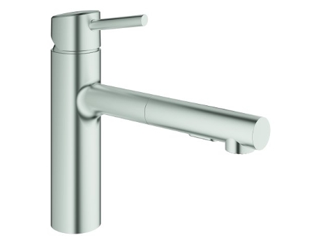 Mezclador monomando de fregadero GROHE Concetto de caño medio-alto, pulverizador de enjuague extraíble