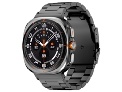 ZRUXE Correa para Samsung Galaxy Watch Ultra 47 Mm Tres Cuentas Correa De Reloj De Metal De Aleación De Titanio Negro