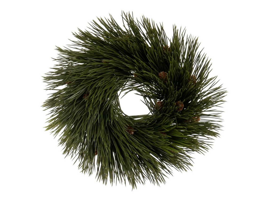 Corona de Navidad Verde PVC 27 x 27 cm