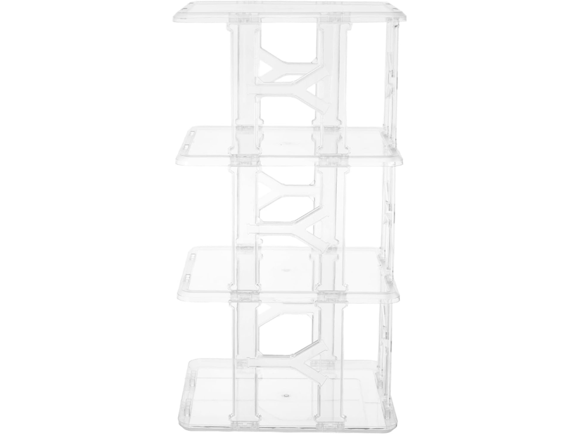 Estantería de almacenamiento de plástico transparente GOKOCO con 4 niveles.