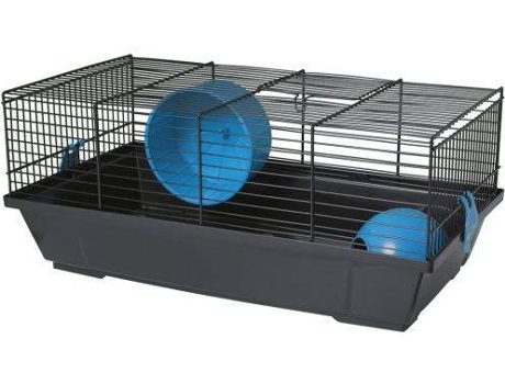Jaula para Hamsters VOLTREGA 917 (Negro y Azul - 58x36x30 cm - Plástico y Metal)