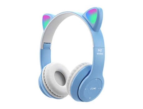 Auriculares supraaurales Bluetooth 5.0, batería de larga duración, compatibles con Android y iPhone, color blanco BISBISOUS