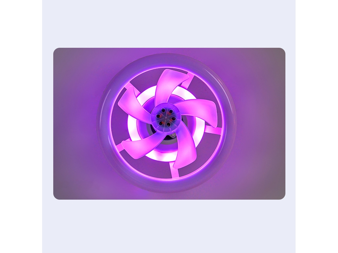Bombilla LED regulable RGB E27 para ventilador con mando a distancia.