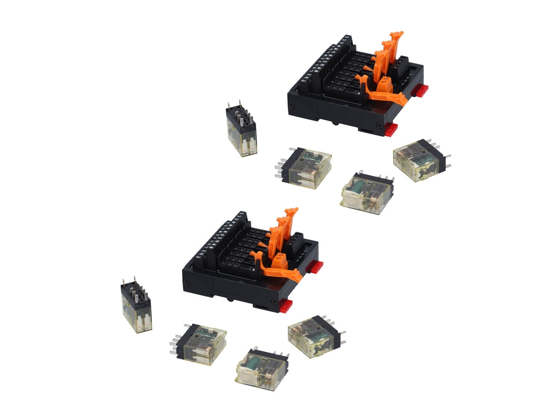2026velora-2 Piezas Módulo Relé 4 Canales 2 Abierto 2 Cerrado Plc Placa De Control Montaje Din Rail Bem2s‑4mz