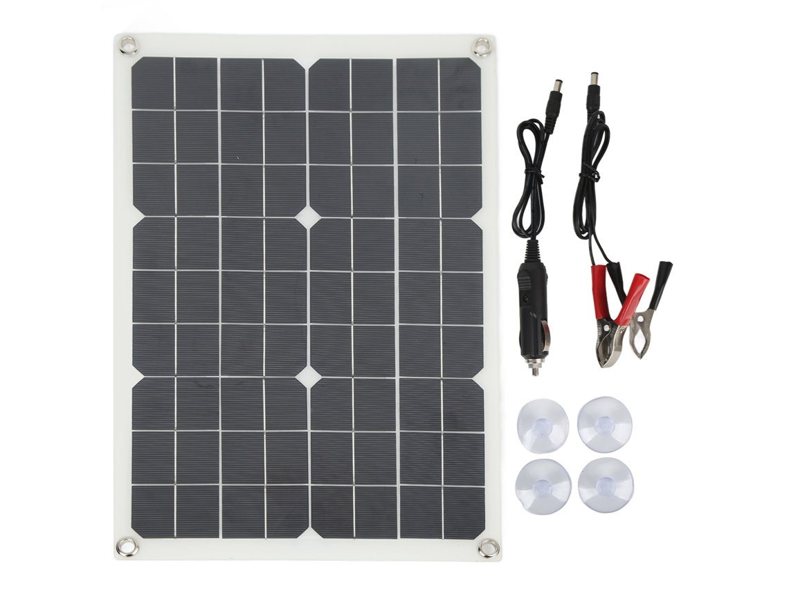 Panel Solar Flexible Monocristalino De 20 W Y 18 V Para Coche, Barco Y Uso En Exteriores - Cargador