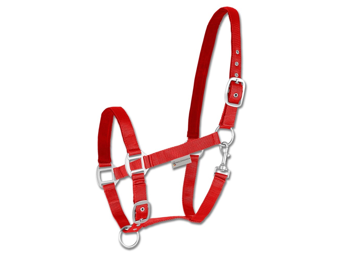 Cabeçada Perlon Satin Vermelho Ponywaldhausen