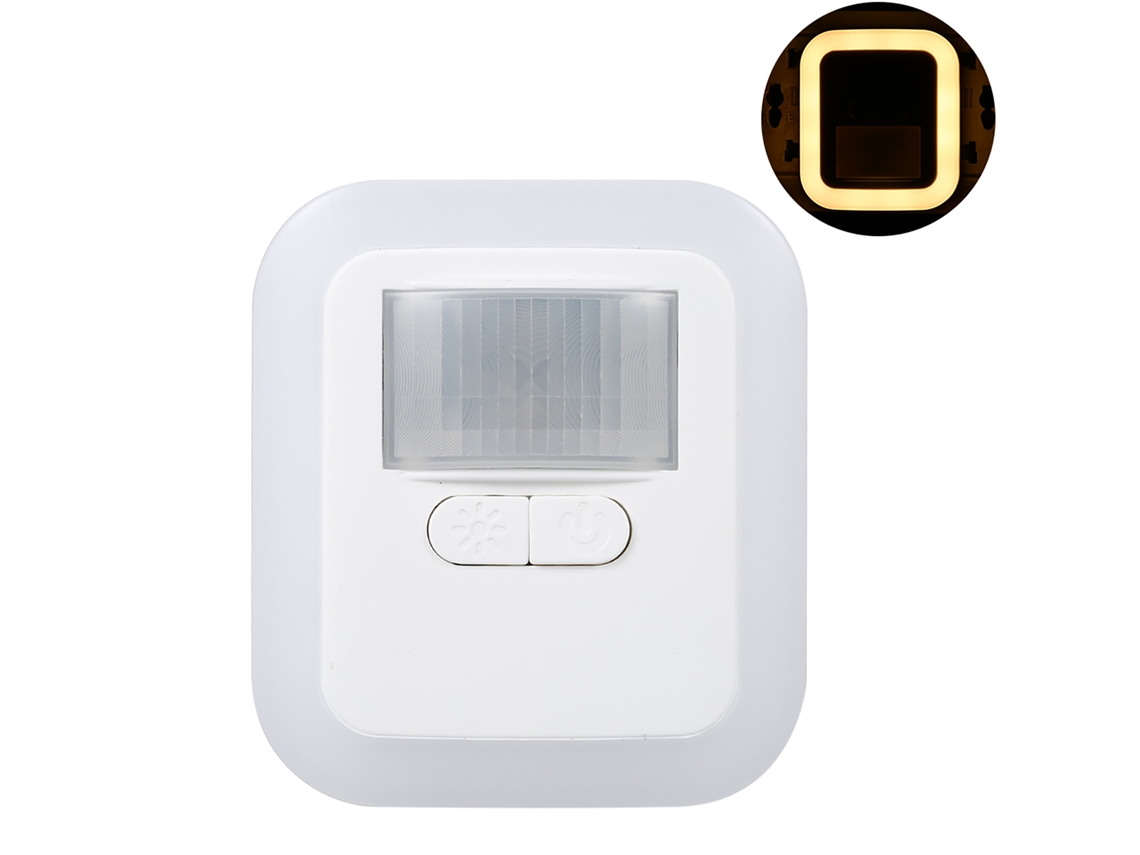 Rebe-lámpara Nocturna Led Con Sensor De Movimiento, Brillo Ajustable Y Tiempo De Encendido 30-120s, Plug-in, 110-240v Para Salón Dormitorio Escaleras