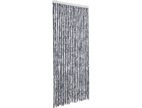 vidaXL Cortina mosquitera de chenilla plateada 90x220 cm