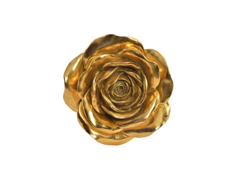 Decoración de Pared DKD HOME DECOR Flor Acabamento Envelhecido Dorado Resina 18x8x18 cm