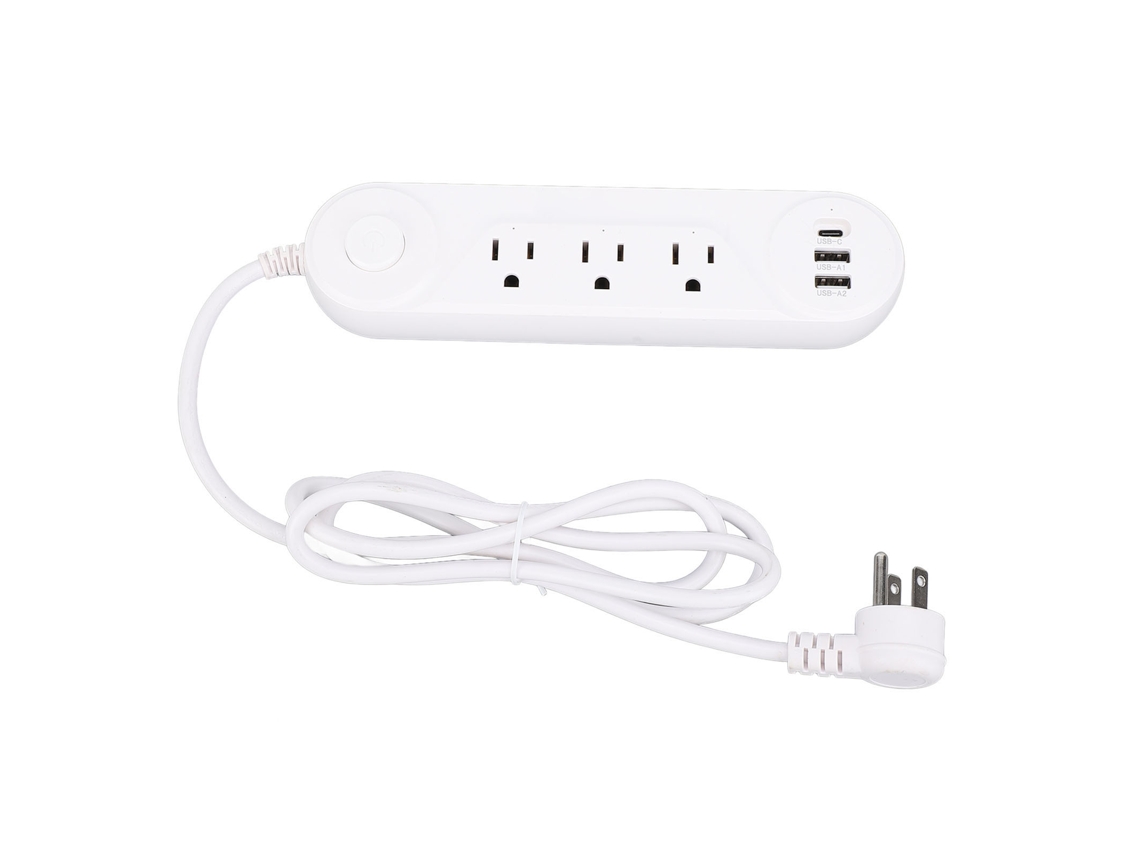 Painel De Energia Usb 5ft 5 Em 1 Com Plug Reto 30w Usb A E C Multifuncional Para Estudo Trabalho Vida