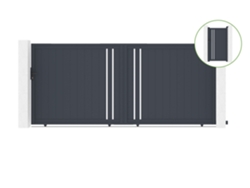 Puerta corredera 4m GIONA H.180cm aluminio cancela GIONA H180 GRIS CASANOOV