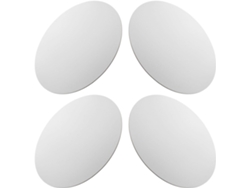 Juego De 4 Lienzos Redondos Blancos De 40 Cm De Diámetro, Lienzos Circulares De Algodón Para Pintura.