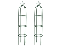 Conjunto 2 Arco De Jardin VIDAXL Verde Hierro