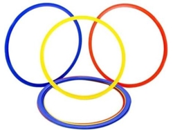 Conjunto de 6 Anillos de Gimnasio POWERSHOT (Diámetro: 45cm - Plástico)