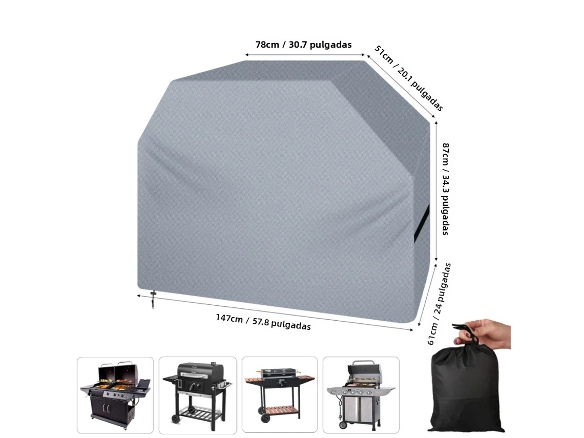 Funda impermeable para parrilla con bolsa de almacenamiento MDUG