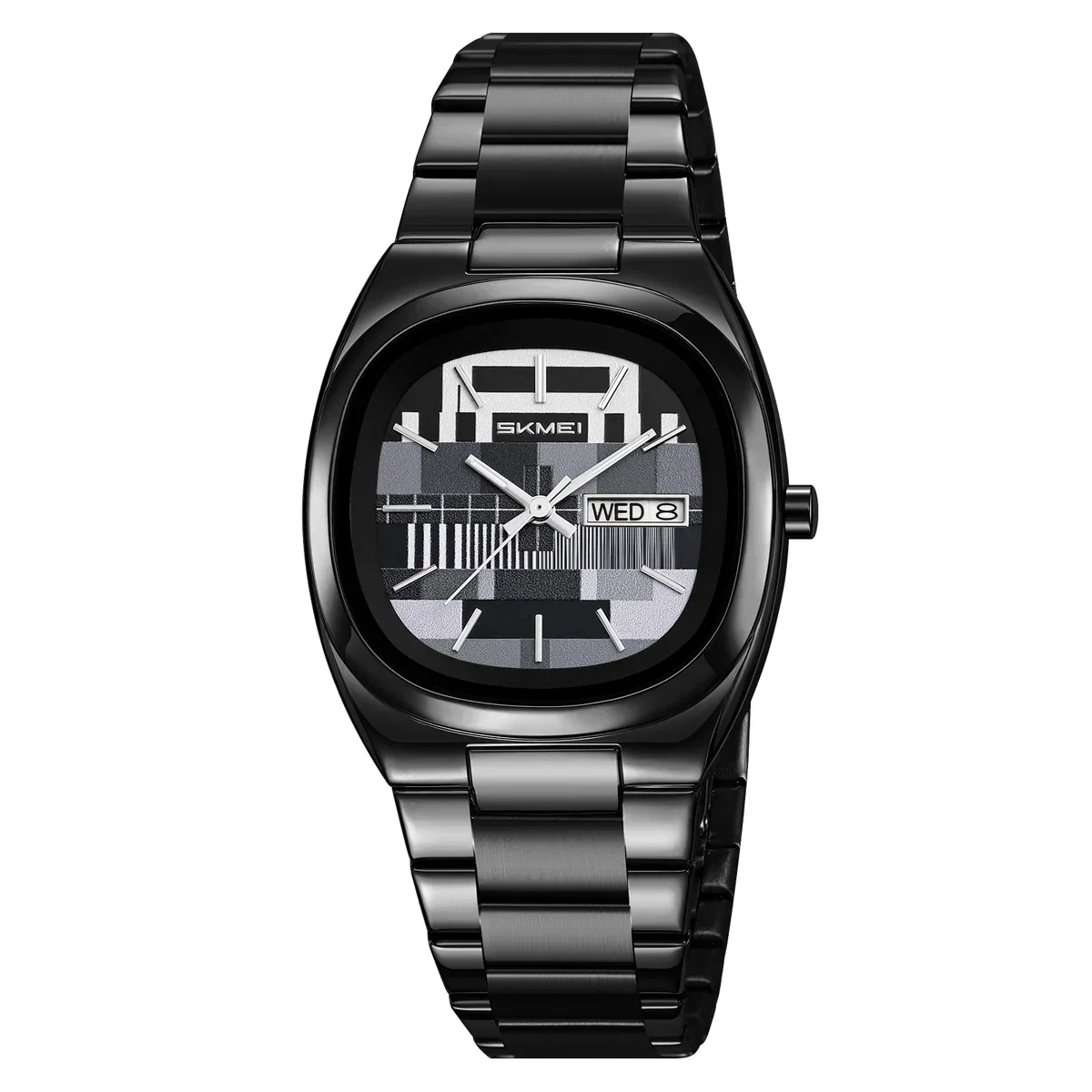 Reloj De Cuarzo (negro/gris), Reloj Creativo Resistente Al Agua Con Calendario Semanal, Reloj Unisex Para Negocios/deportes.