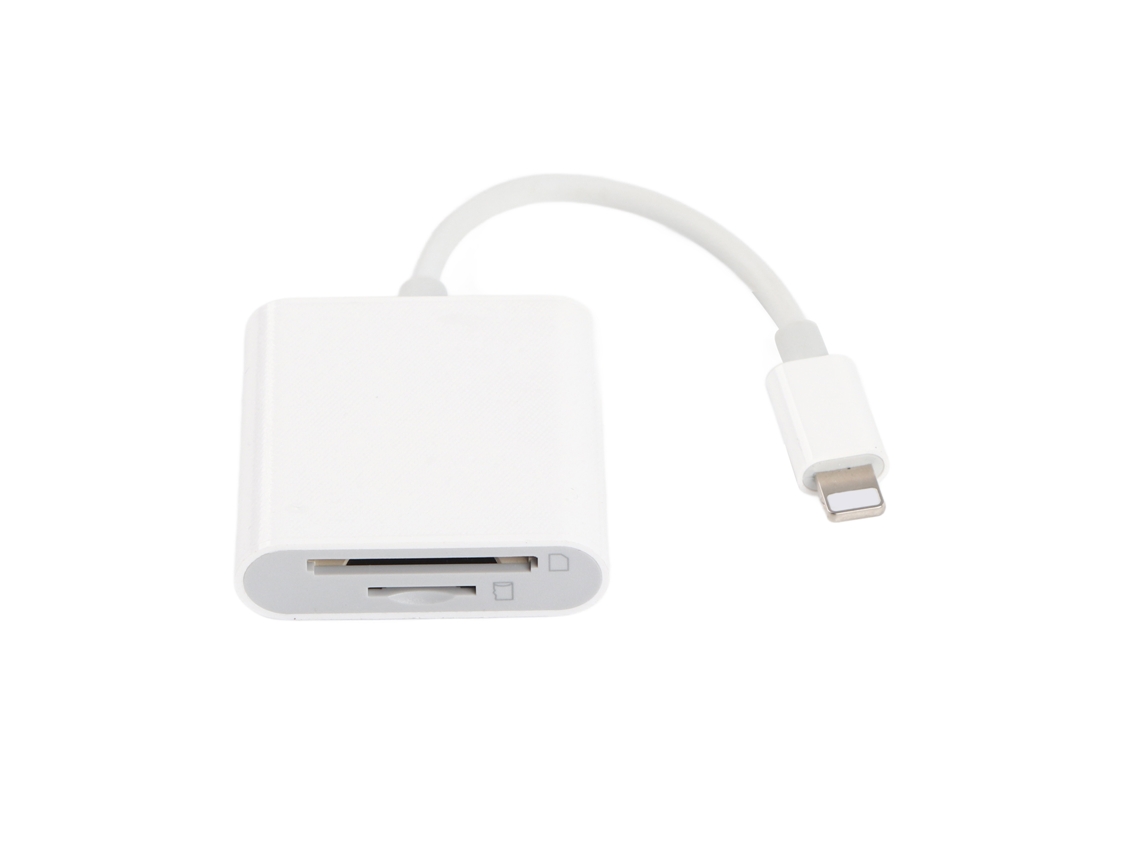Lector de tarjetas para iOS 2 en 1 Adaptador de lector de tarjetas para cámara