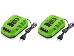 Cargador De Baterías De Litio De 2 X 40 V Para Greenworks 29482 G-max Li-ion 29472 29652 G40825